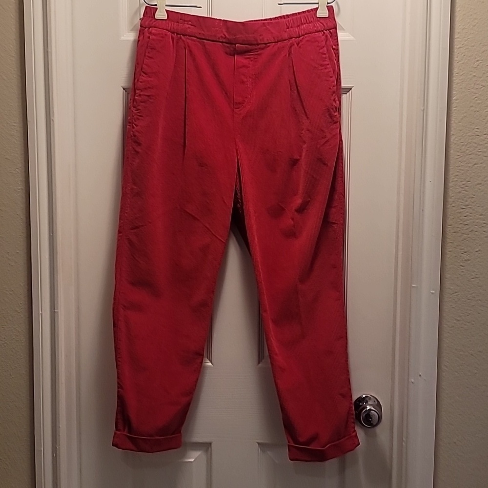 United Colors Of Benetton Vibrant Pink Corduroy Pants Size Large
